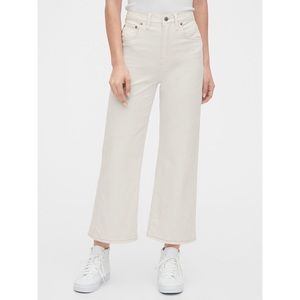 Gap Ecru High Rise Wide Leg Pants - 10/30 Tall